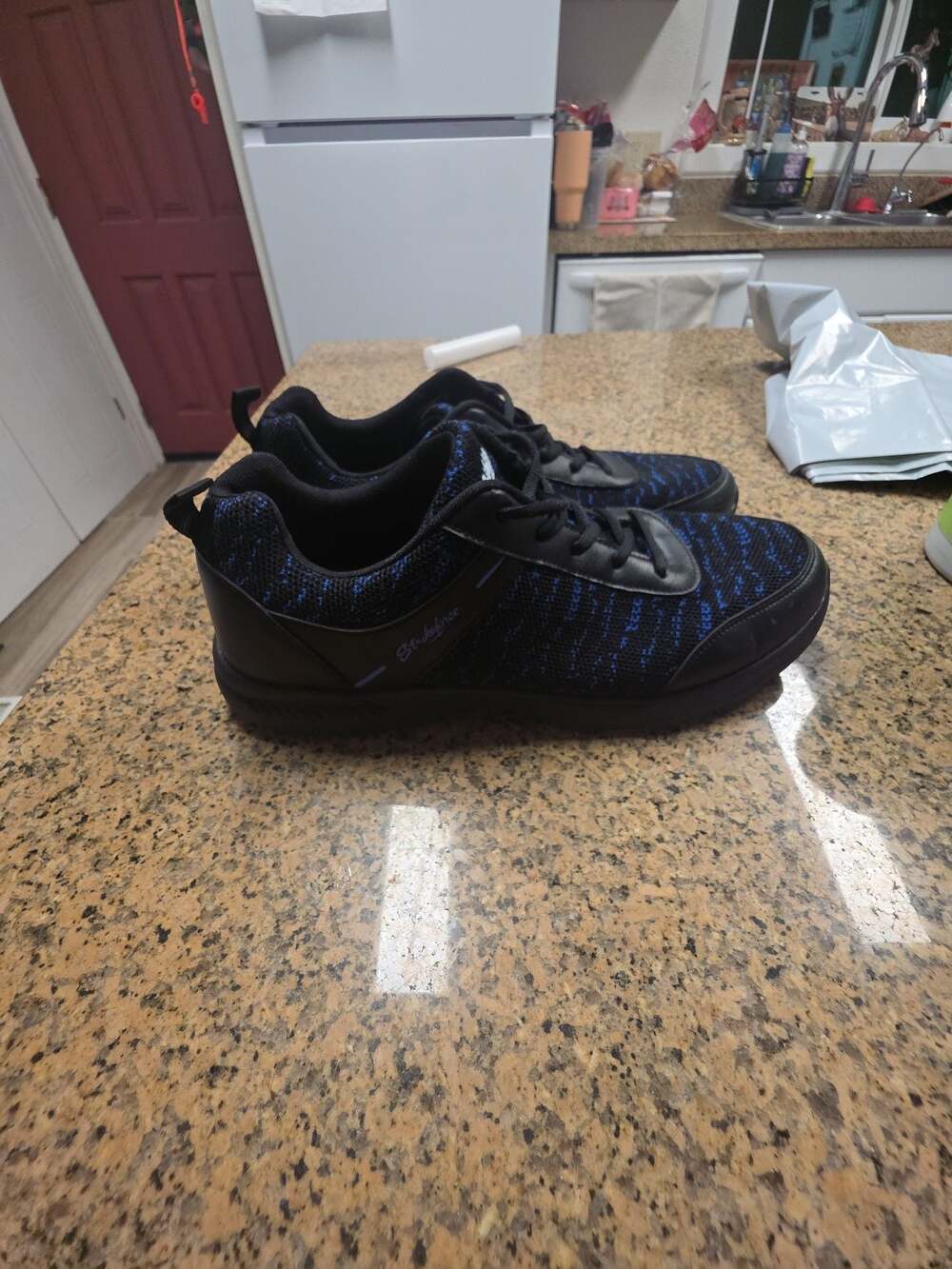 KR Strikeforce Men's Flyer Mesh Lite Bowling Shoes Black/Royal Size 10.5